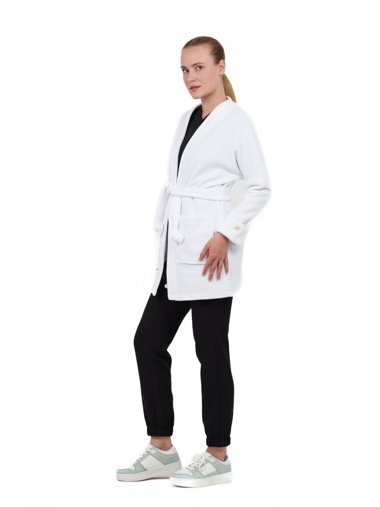 Halat medical dama, Polar Fleece, ALB