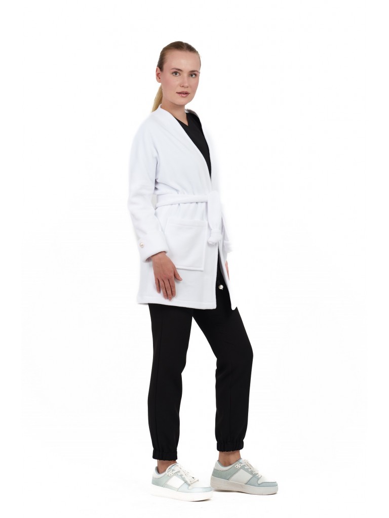 Halat medical dama, Polar Fleece, ALB